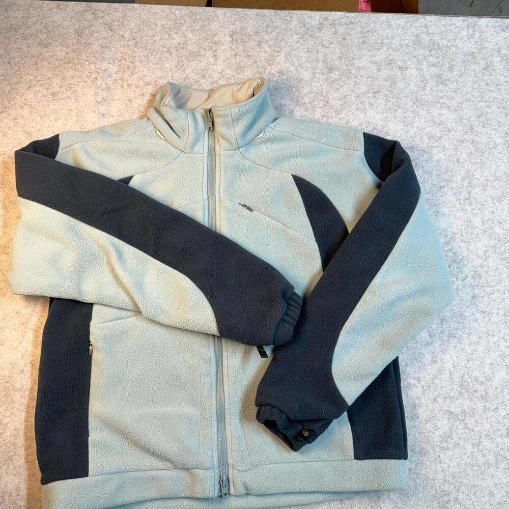 Columbia Titanium Fleece Jacket Size M Light Blue Gray Full Zip